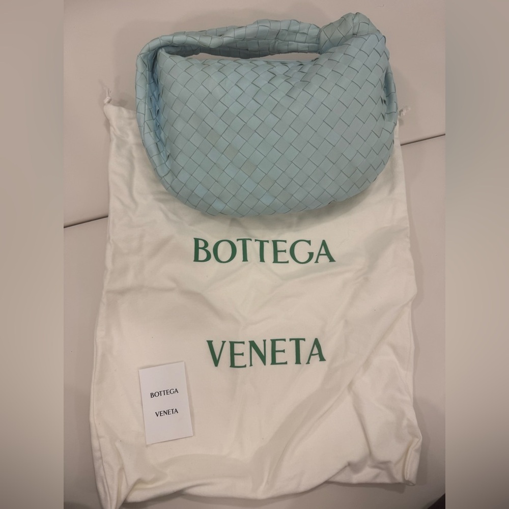 AUTHENTIC Bottega Veneta Teen Jodie Bag in Pale Blue